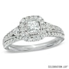 Thumbnail Image 0 of Celebration 102® 1-1/4 CT. T.W. Princess-Cut Diamond Engagement Ring in 18K White Gold (I/SI2)