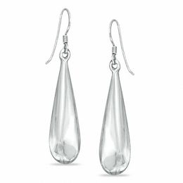 Sterling Silver Elongated Teardrop Earrings