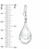 Thumbnail Image 2 of Sterling Silver Layered Open Teardrop Earrings