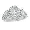 Thumbnail Image 1 of Vera Wang Love Collection 1-1/2 CT. T.W. Oval Diamond Three Stone Engagement Ring in 14K White Gold