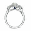 Thumbnail Image 3 of Vera Wang Love Collection 1-1/2 CT. T.W. Oval Diamond Three Stone Engagement Ring in 14K White Gold