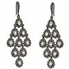 Thumbnail Image 0 of Cubic Zirconia and Crystal Tiered Drop Earrings in Hematite Gray Plated Brass