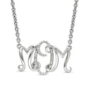 Thumbnail Image 0 of 1/10 CT. T.W. Diamond "MOM" Necklace in Sterling Silver
