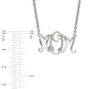 Thumbnail Image 1 of 1/10 CT. T.W. Diamond "MOM" Necklace in Sterling Silver