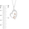 Thumbnail Image 2 of 1/4 CT. T.W. Diamond Tilted Heart &quot;MOM&quot; Pendant in 10K Two-Tone Gold