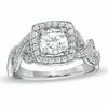 Thumbnail Image 0 of 1-1/2 CT. T.W. Diamond Twist Engagement Ring in 14K White Gold