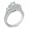 Thumbnail Image 1 of Vera Wang Love Collection 1-1/3 CT. T.W. Emerald-Cut Diamond Three Stone Engagement Ring in 14K White Gold