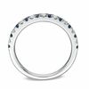 Thumbnail Image 3 of Vera Wang Love Collection 1/8 CT. T.W. Diamond and Blue Sapphire Band in 14K White Gold