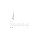 Thumbnail Image 1 of Ladies' 1.1mm Wheat Chain Necklace in 14K Rose Gold - 18"