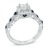 Thumbnail Image 2 of Vera Wang Love Collection 1 CT. T.W. Diamond and Blue Sapphire Engagement Ring in 14K White Gold