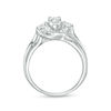 Thumbnail Image 4 of 1 CT. T.W. Diamond Three Stone Slant Engagement Ring in 14K White Gold