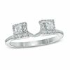 Thumbnail Image 1 of 1/4 CT. T.W. Princess-Cut Diamond Frame Solitaire Enhancer in 14K White Gold