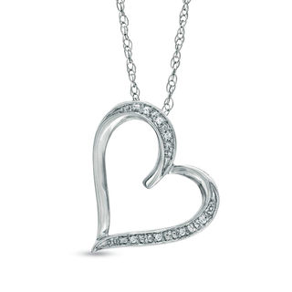 Champagne Diamond Tilted Hearts Pendant outlets in 10K Rose Gold