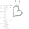 Thumbnail Image 2 of Diamond Accent Tilted Heart Pendant in Sterling Silver