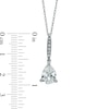 Thumbnail Image 1 of Pear-Shaped Lab-Created White Sapphire Pendant and Earrings Set in Sterling Silver