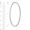 Thumbnail Image 2 of 1 CT. T.W. Diamond Inside-Out Hoop Earrings in Sterling Silver