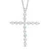 Thumbnail Image 1 of 1 CT. T.W. Diamond Cross Pendant in 10K White Gold