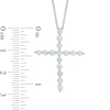 Thumbnail Image 2 of 1 CT. T.W. Diamond Cross Pendant in 10K White Gold