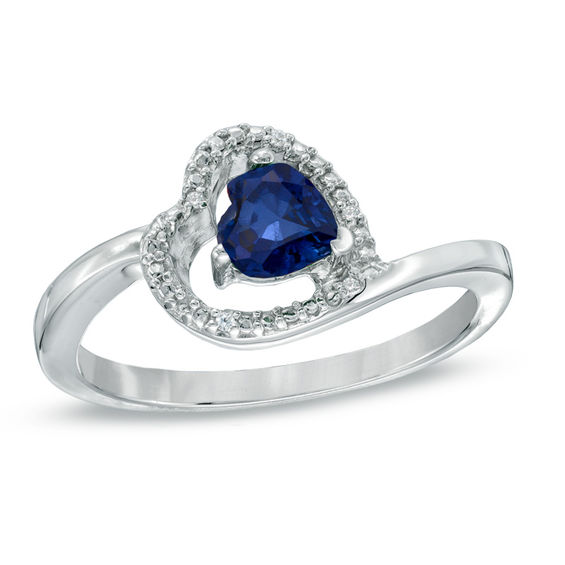 sapphire diamond promise ring