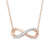 Thumbnail Image 0 of Diamond Accent Infinity Necklace in 10K Rose Gold