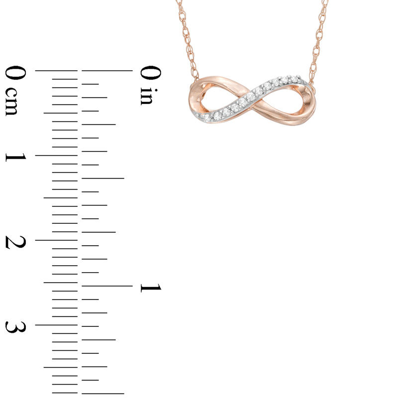 Diamond Accent Infinity Necklace in 10K Rose Gold
