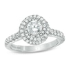 Thumbnail Image 0 of Vera Wang Love Collection 1 CT. T.W. Diamond Swirl Frame Engagement Ring in 14K White Gold