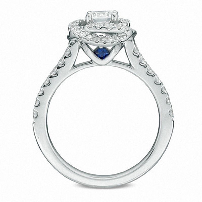 Vera Wang Love Collection 1 CT. T.W. Diamond Swirl Frame Engagement Ring in 14K White Gold