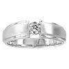 Thumbnail Image 1 of Men's 1/4 CT. T.W. Diamond Solitaire Wedding Band in 14K White Gold