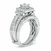 Thumbnail Image 2 of 1-1/2 CT. T.W. Princess-Cut Diamond Double Frame Bridal Set in 14K White Gold