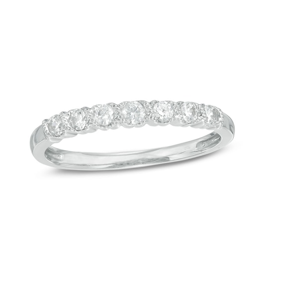 1/4 CT. T.W. Diamond Vintage-Style Seven Stone Anniversary Band in 14K ...