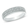 1/4 CT. T.W. Diamond Double Row Band In 10K White Gold
