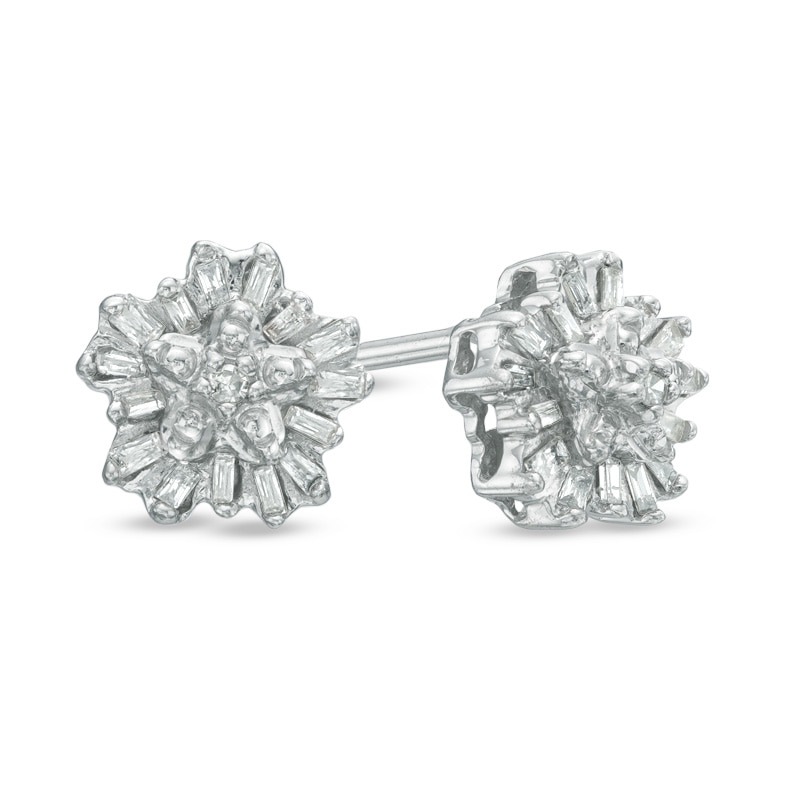 Main Image 1 of 1/5 CT. T.W. Diamond Stud Earrings in Sterling Silver