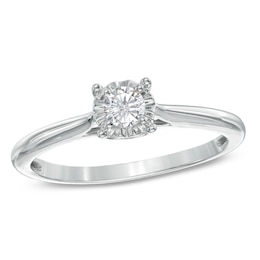 1/5 CT. Diamond Solitaire Engagement Ring in 10K White Gold