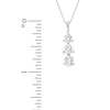 Thumbnail Image 2 of 1 CT. T.W. Diamond Linear Three Stone Drop Pendant in 14K White Gold