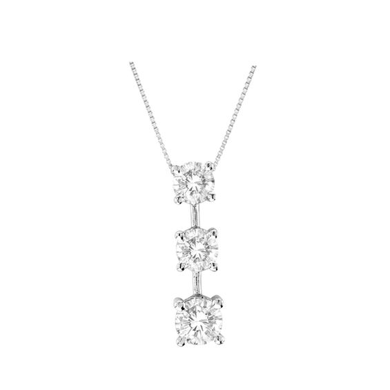 3 diamond drop pendant