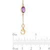 Thumbnail Image 2 of 10.0mm Orange Flower Cameo, Amethyst and Peridot Bracelet in Sterling Silver with 10K Gold Plate - 7.25"