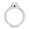 Thumbnail Image 2 of Vera Wang Love Collection 3/4 CT. T.W. Diamond and Blue Sapphire Engagement Ring in 14K White Gold