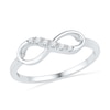 Diamond Accent Sideways Infinity Ring In 10K White Gold