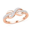 Thumbnail Image 1 of 1/10 CT. T.W. Diamond Infinity Wrapped Ring in 10K Rose Gold