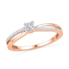 Thumbnail Image 1 of 1/10 CT. T.W. Princess-Cut Diamond Split Shank Promise Ring in 10K Rose Gold