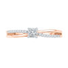 Thumbnail Image 2 of 1/10 CT. T.W. Princess-Cut Diamond Split Shank Promise Ring in 10K Rose Gold