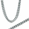 Thumbnail Image 1 of Men's 8.0mm Wheat Necklace and Bracelet Set in Stainless Steel - 24&quot;