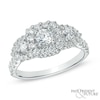 Thumbnail Image 0 of 1-1/4 CT. T.W. Diamond Frame Past Present Future® Engagement Ring in 14K White Gold