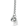 Thumbnail Image 2 of Men's Lord's Prayer Cross Medal Pendant in Two-Tone Stainless Steel - 24"