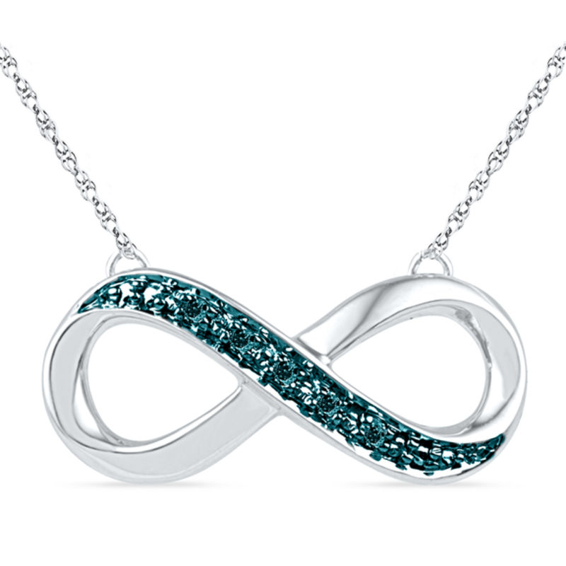 Infinity symbol necklace sales diamond accents sterling silver