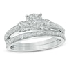 1/2 CT. T.W. Diamond Collar Bridal Set In 14K White Gold