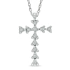 Thumbnail Image 1 of Diamond Accent Cross Pendant in Sterling Silver