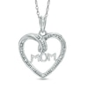 Thumbnail Image 1 of Diamond Accent &quot;MOM&quot; Heart Pendant in Sterling Silver