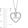 Thumbnail Image 2 of Diamond Accent &quot;MOM&quot; Heart Pendant in Sterling Silver