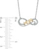 Thumbnail Image 1 of Diamond Accent "MOM" Infinity Necklace in Sterling Silver and 14K Gold Plate